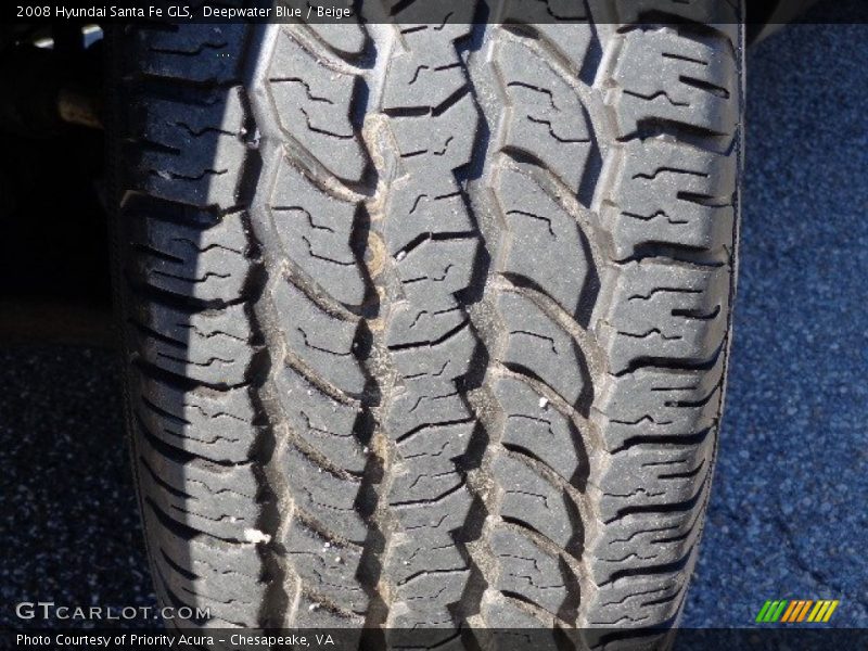 Deepwater Blue / Beige 2008 Hyundai Santa Fe GLS