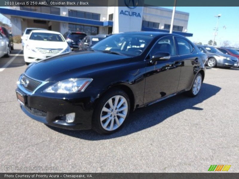 Obsidian Black / Black 2010 Lexus IS 250 AWD