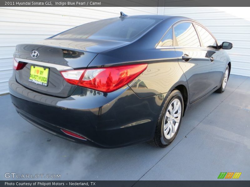 Indigo Blue Pearl / Camel 2011 Hyundai Sonata GLS