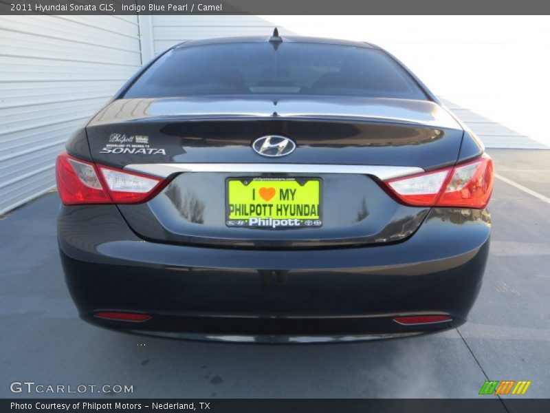 Indigo Blue Pearl / Camel 2011 Hyundai Sonata GLS