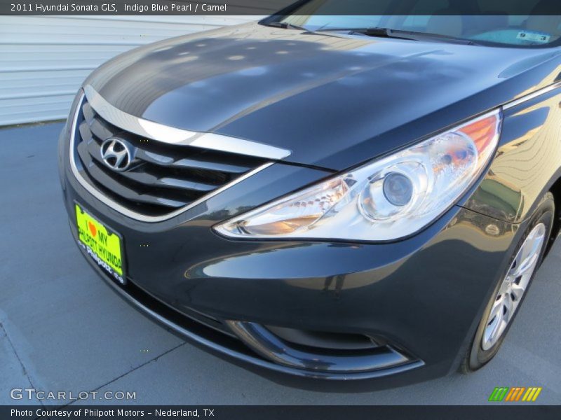 Indigo Blue Pearl / Camel 2011 Hyundai Sonata GLS