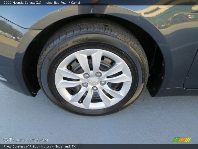 Indigo Blue Pearl / Camel 2011 Hyundai Sonata GLS