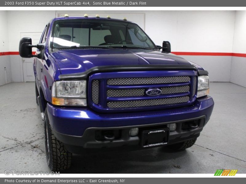 Sonic Blue Metallic / Dark Flint 2003 Ford F350 Super Duty XLT SuperCab 4x4