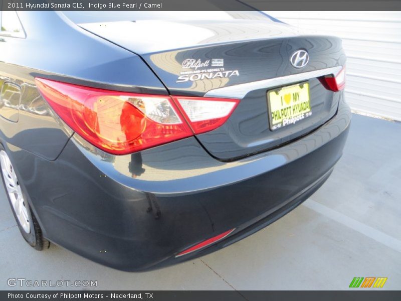 Indigo Blue Pearl / Camel 2011 Hyundai Sonata GLS