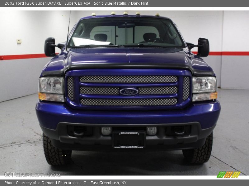 Sonic Blue Metallic / Dark Flint 2003 Ford F350 Super Duty XLT SuperCab 4x4