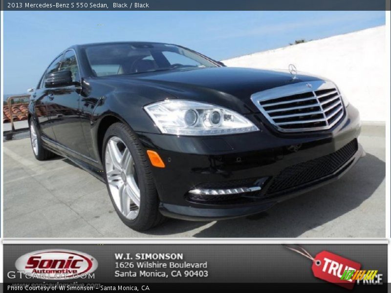 Black / Black 2013 Mercedes-Benz S 550 Sedan