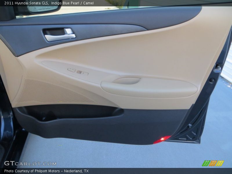 Indigo Blue Pearl / Camel 2011 Hyundai Sonata GLS
