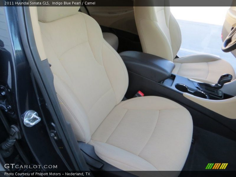 Indigo Blue Pearl / Camel 2011 Hyundai Sonata GLS
