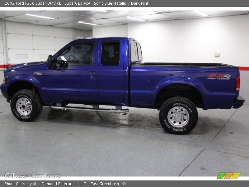 Sonic Blue Metallic / Dark Flint 2003 Ford F350 Super Duty XLT SuperCab 4x4
