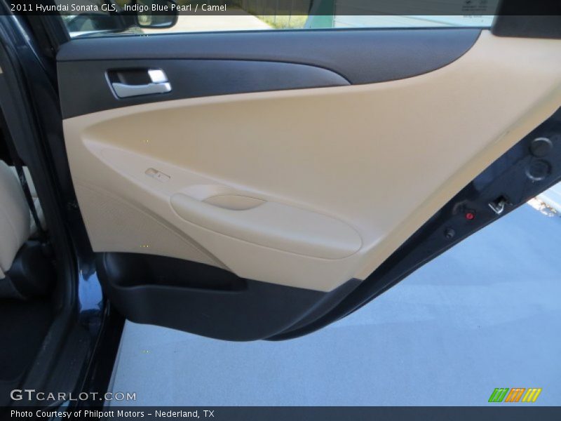 Indigo Blue Pearl / Camel 2011 Hyundai Sonata GLS
