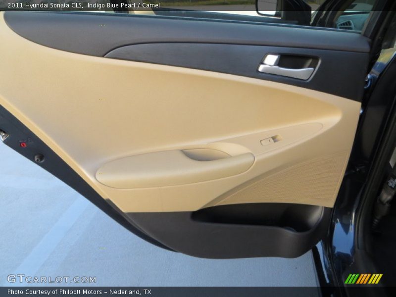 Indigo Blue Pearl / Camel 2011 Hyundai Sonata GLS
