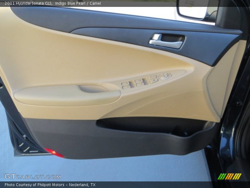 Indigo Blue Pearl / Camel 2011 Hyundai Sonata GLS