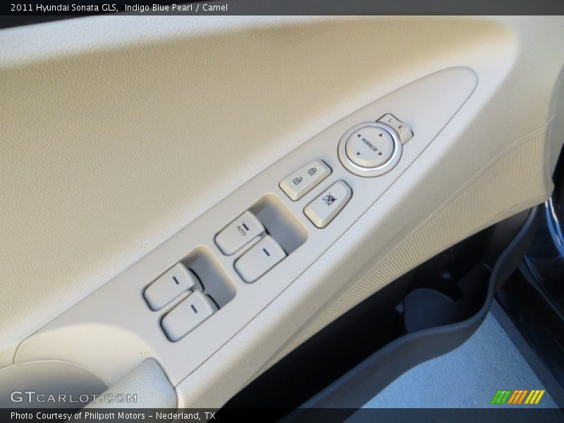 Indigo Blue Pearl / Camel 2011 Hyundai Sonata GLS