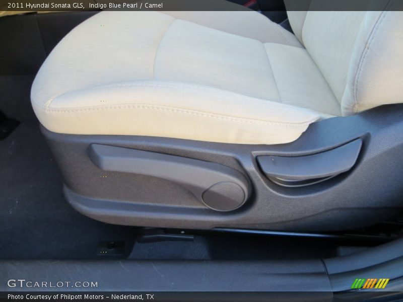Indigo Blue Pearl / Camel 2011 Hyundai Sonata GLS