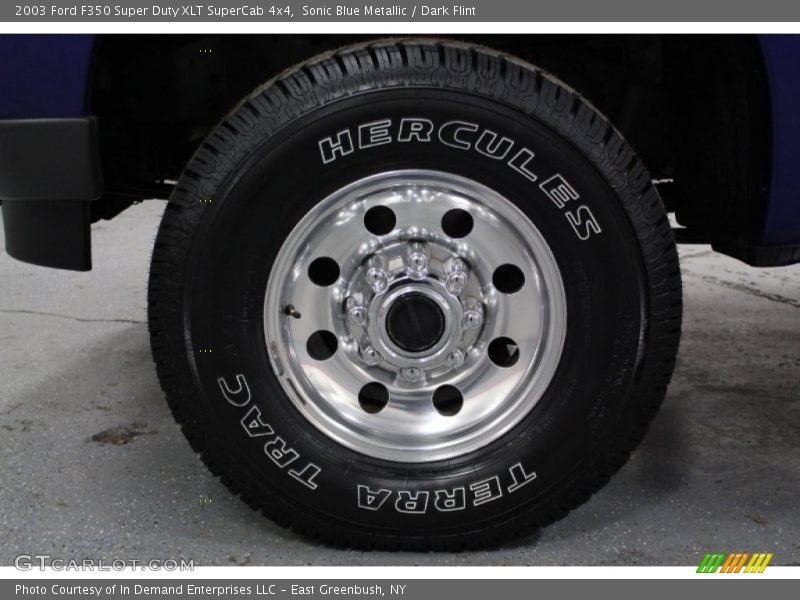 Sonic Blue Metallic / Dark Flint 2003 Ford F350 Super Duty XLT SuperCab 4x4