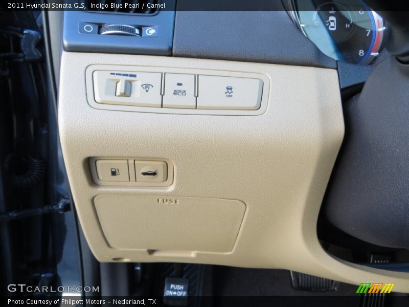 Indigo Blue Pearl / Camel 2011 Hyundai Sonata GLS