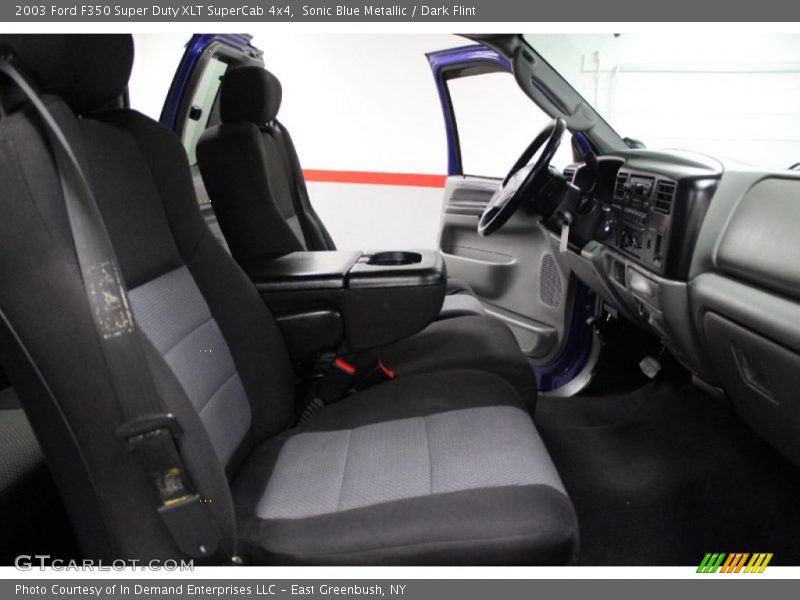 Sonic Blue Metallic / Dark Flint 2003 Ford F350 Super Duty XLT SuperCab 4x4