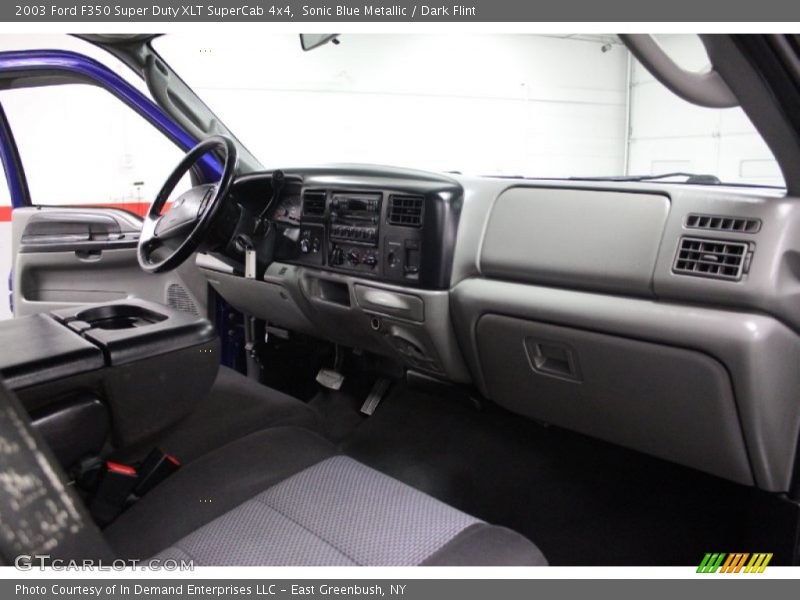 Sonic Blue Metallic / Dark Flint 2003 Ford F350 Super Duty XLT SuperCab 4x4
