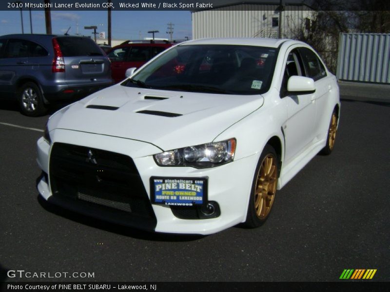 Wicked White / Black Sport Fabric 2010 Mitsubishi Lancer Evolution GSR