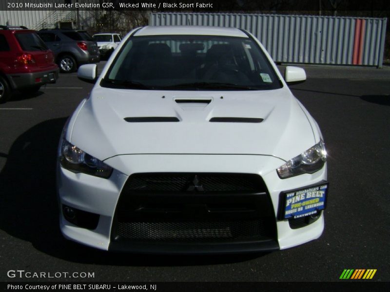 Wicked White / Black Sport Fabric 2010 Mitsubishi Lancer Evolution GSR