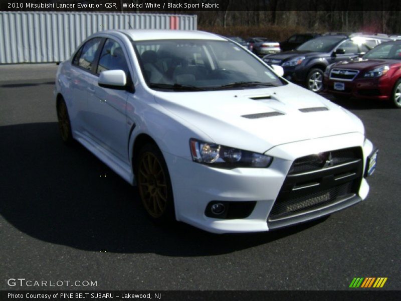 Wicked White / Black Sport Fabric 2010 Mitsubishi Lancer Evolution GSR