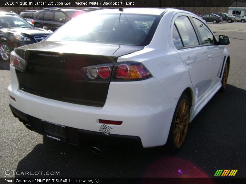 Wicked White / Black Sport Fabric 2010 Mitsubishi Lancer Evolution GSR