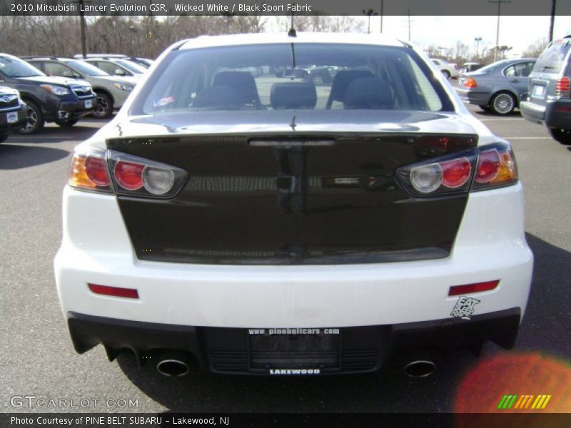 Wicked White / Black Sport Fabric 2010 Mitsubishi Lancer Evolution GSR