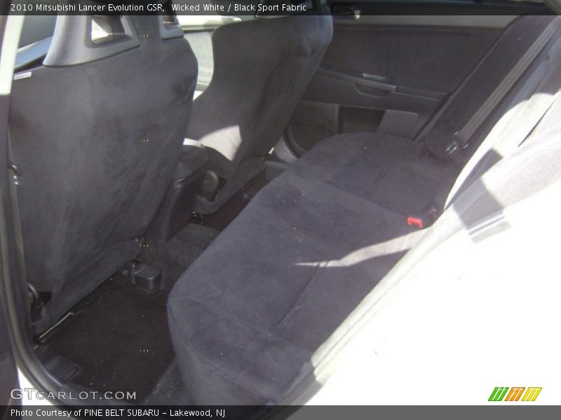 Wicked White / Black Sport Fabric 2010 Mitsubishi Lancer Evolution GSR