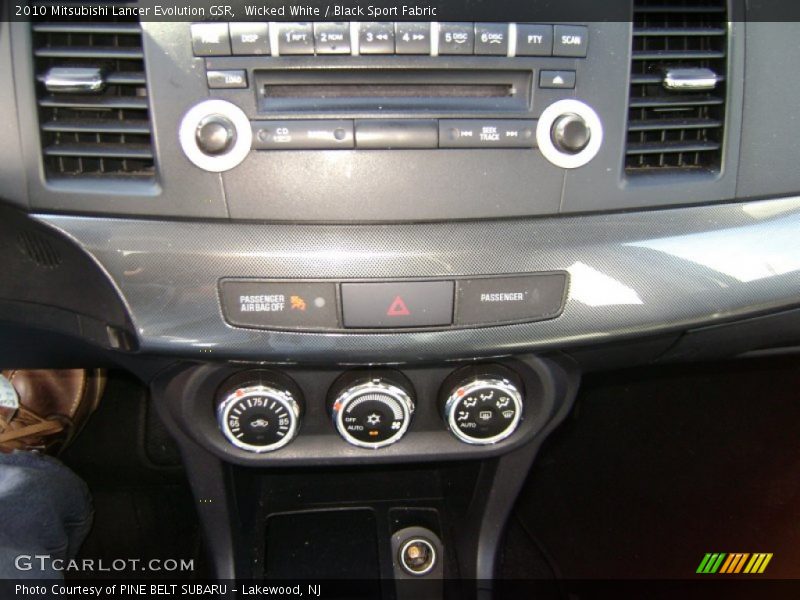 Wicked White / Black Sport Fabric 2010 Mitsubishi Lancer Evolution GSR