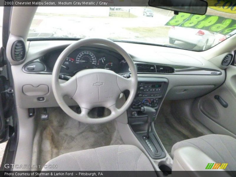 Medium Gray Metallic / Gray 2003 Chevrolet Malibu Sedan