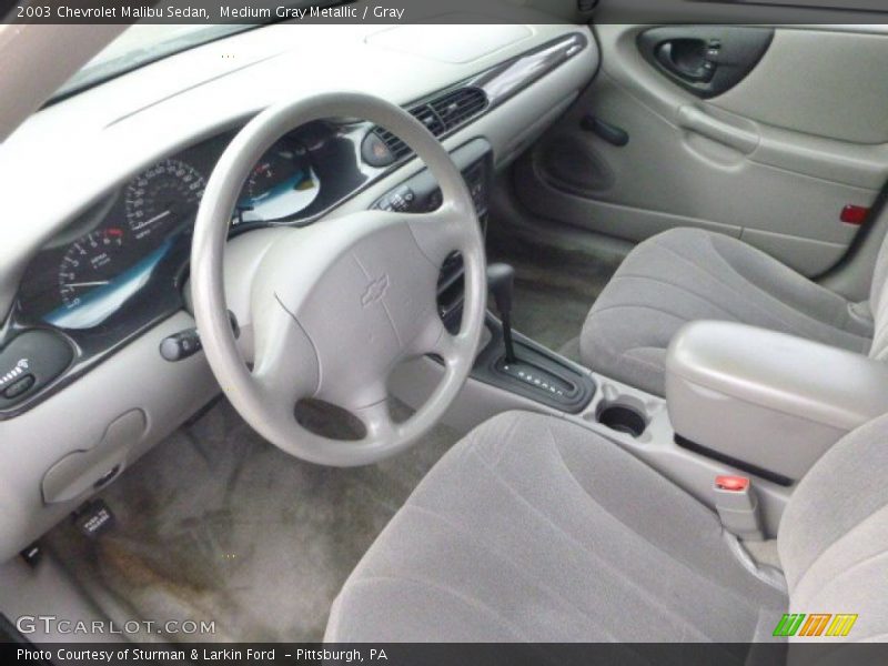 Medium Gray Metallic / Gray 2003 Chevrolet Malibu Sedan