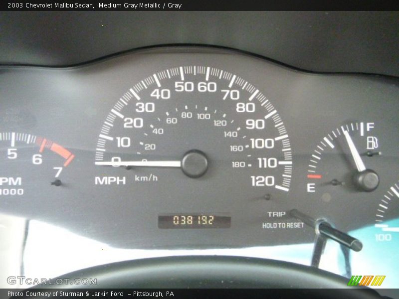 Medium Gray Metallic / Gray 2003 Chevrolet Malibu Sedan
