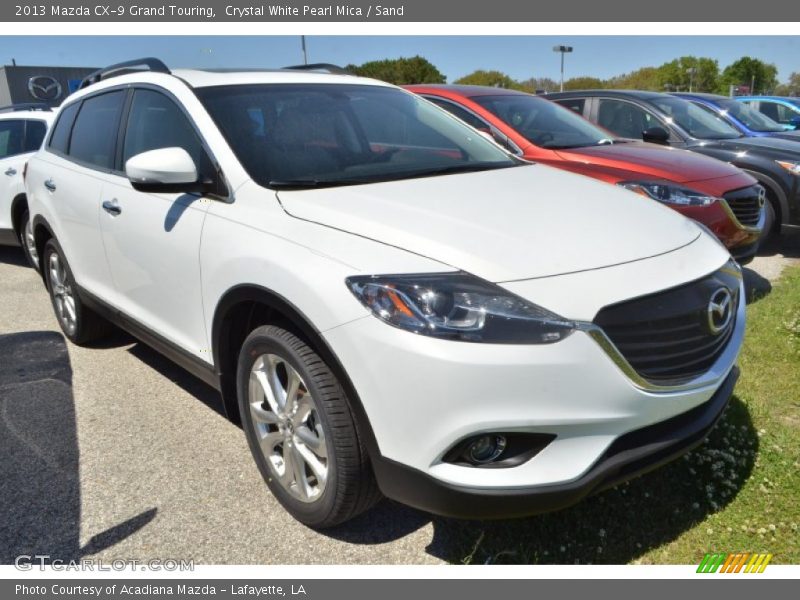 Crystal White Pearl Mica / Sand 2013 Mazda CX-9 Grand Touring