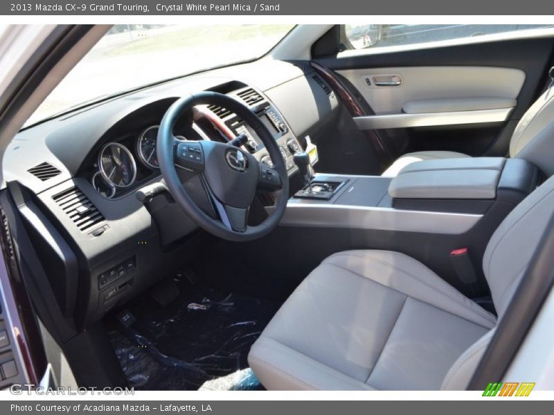 Crystal White Pearl Mica / Sand 2013 Mazda CX-9 Grand Touring
