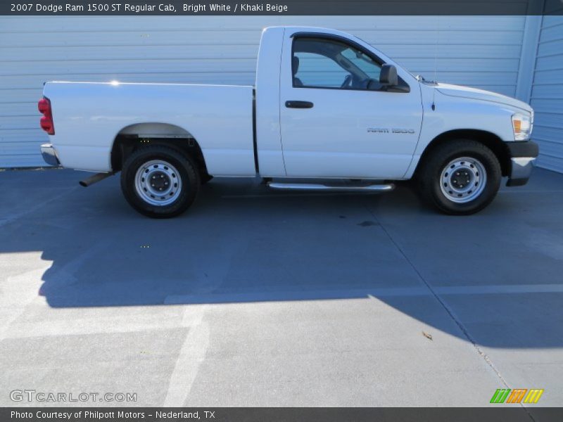 Bright White / Khaki Beige 2007 Dodge Ram 1500 ST Regular Cab
