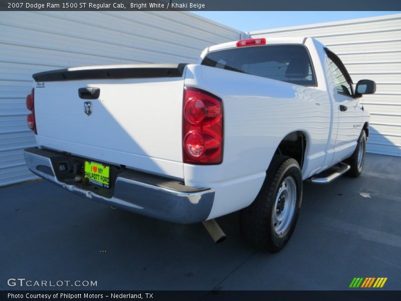 Bright White / Khaki Beige 2007 Dodge Ram 1500 ST Regular Cab