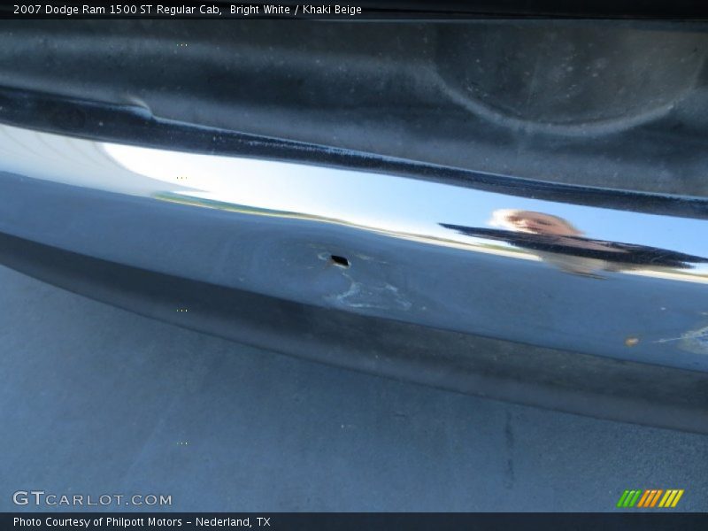 Bright White / Khaki Beige 2007 Dodge Ram 1500 ST Regular Cab