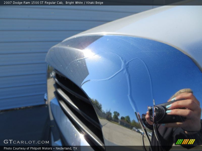 Bright White / Khaki Beige 2007 Dodge Ram 1500 ST Regular Cab