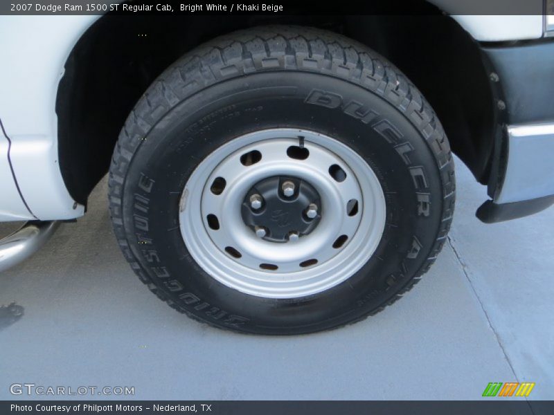 Bright White / Khaki Beige 2007 Dodge Ram 1500 ST Regular Cab