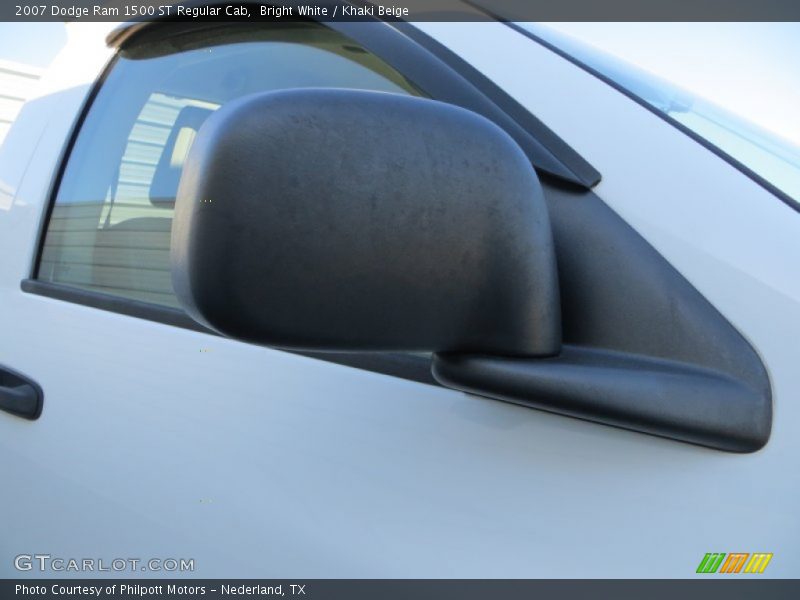 Bright White / Khaki Beige 2007 Dodge Ram 1500 ST Regular Cab