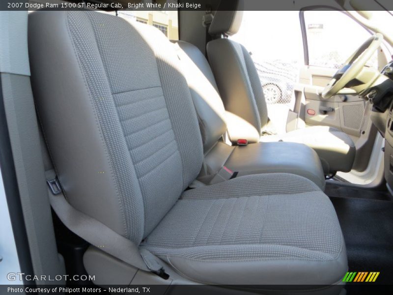 Bright White / Khaki Beige 2007 Dodge Ram 1500 ST Regular Cab