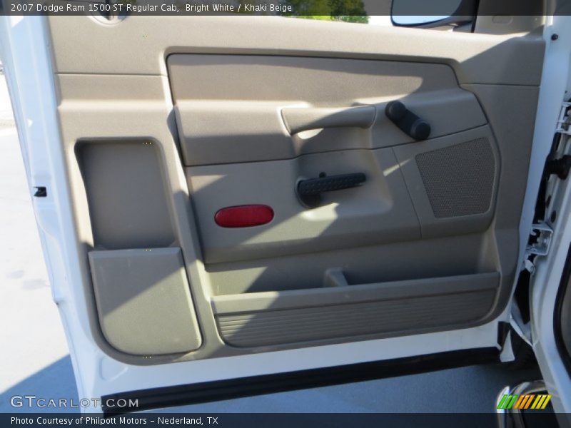 Bright White / Khaki Beige 2007 Dodge Ram 1500 ST Regular Cab