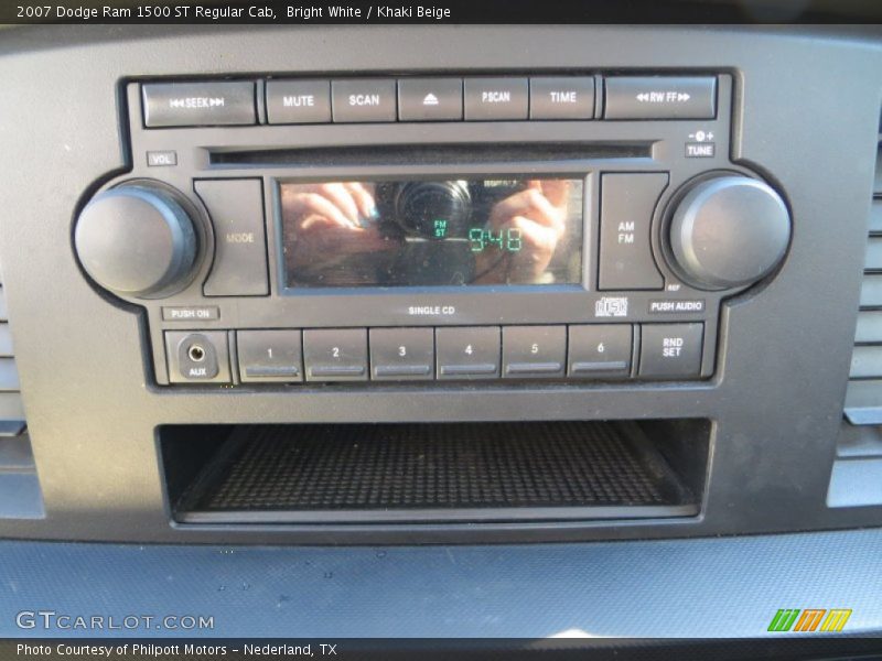 Bright White / Khaki Beige 2007 Dodge Ram 1500 ST Regular Cab