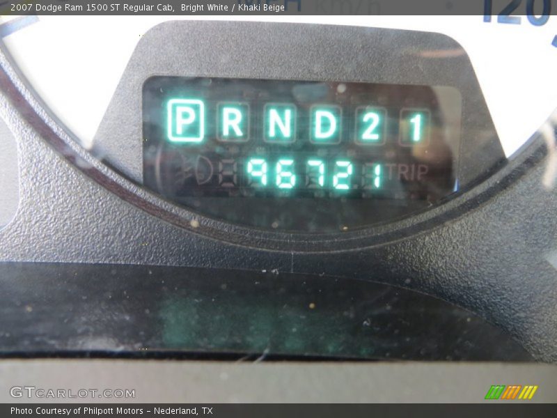 Bright White / Khaki Beige 2007 Dodge Ram 1500 ST Regular Cab