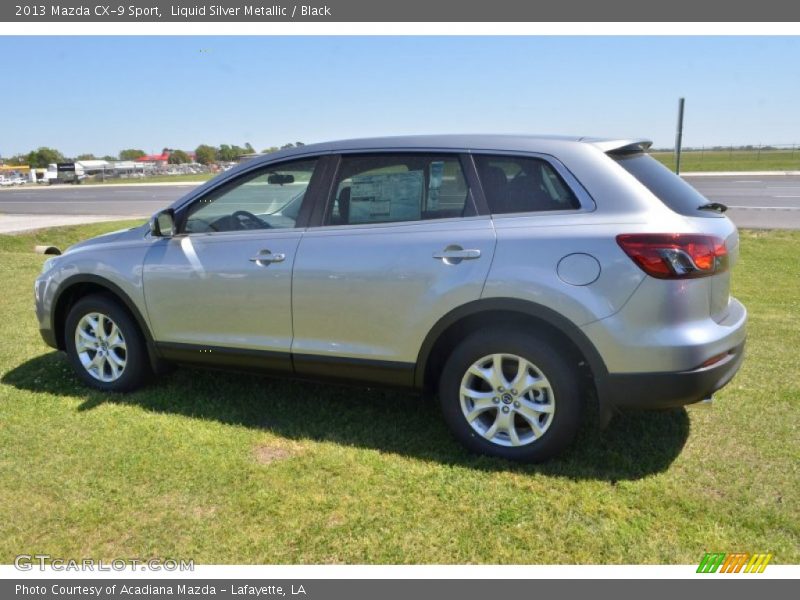 Liquid Silver Metallic / Black 2013 Mazda CX-9 Sport