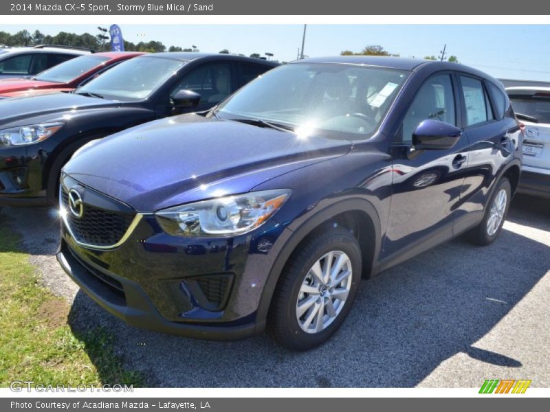Stormy Blue Mica / Sand 2014 Mazda CX-5 Sport