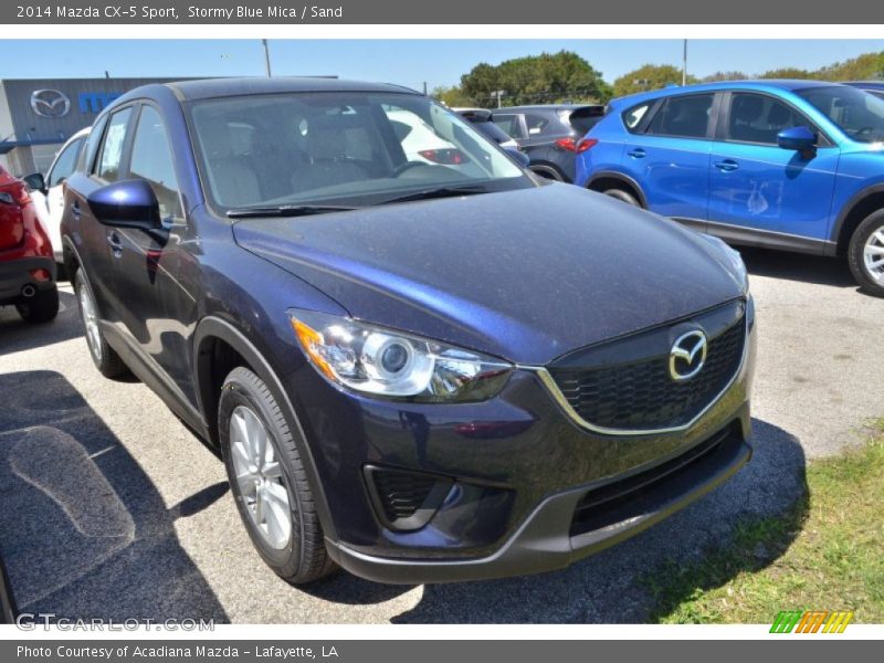 Stormy Blue Mica / Sand 2014 Mazda CX-5 Sport