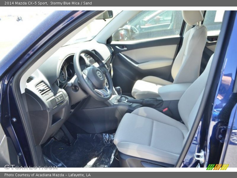 Stormy Blue Mica / Sand 2014 Mazda CX-5 Sport