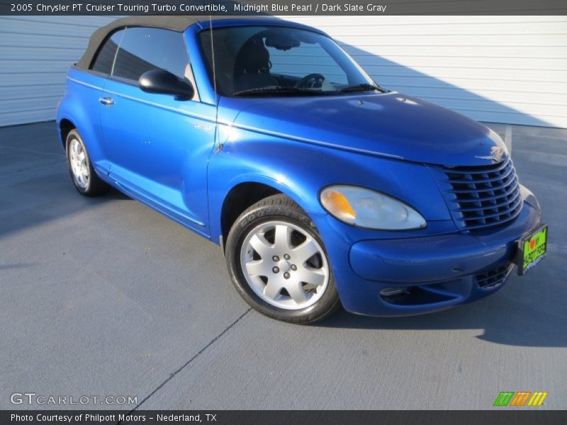 Midnight Blue Pearl / Dark Slate Gray 2005 Chrysler PT Cruiser Touring Turbo Convertible