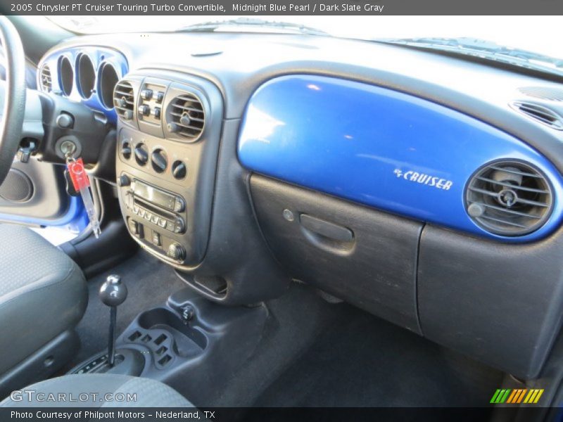 Midnight Blue Pearl / Dark Slate Gray 2005 Chrysler PT Cruiser Touring Turbo Convertible